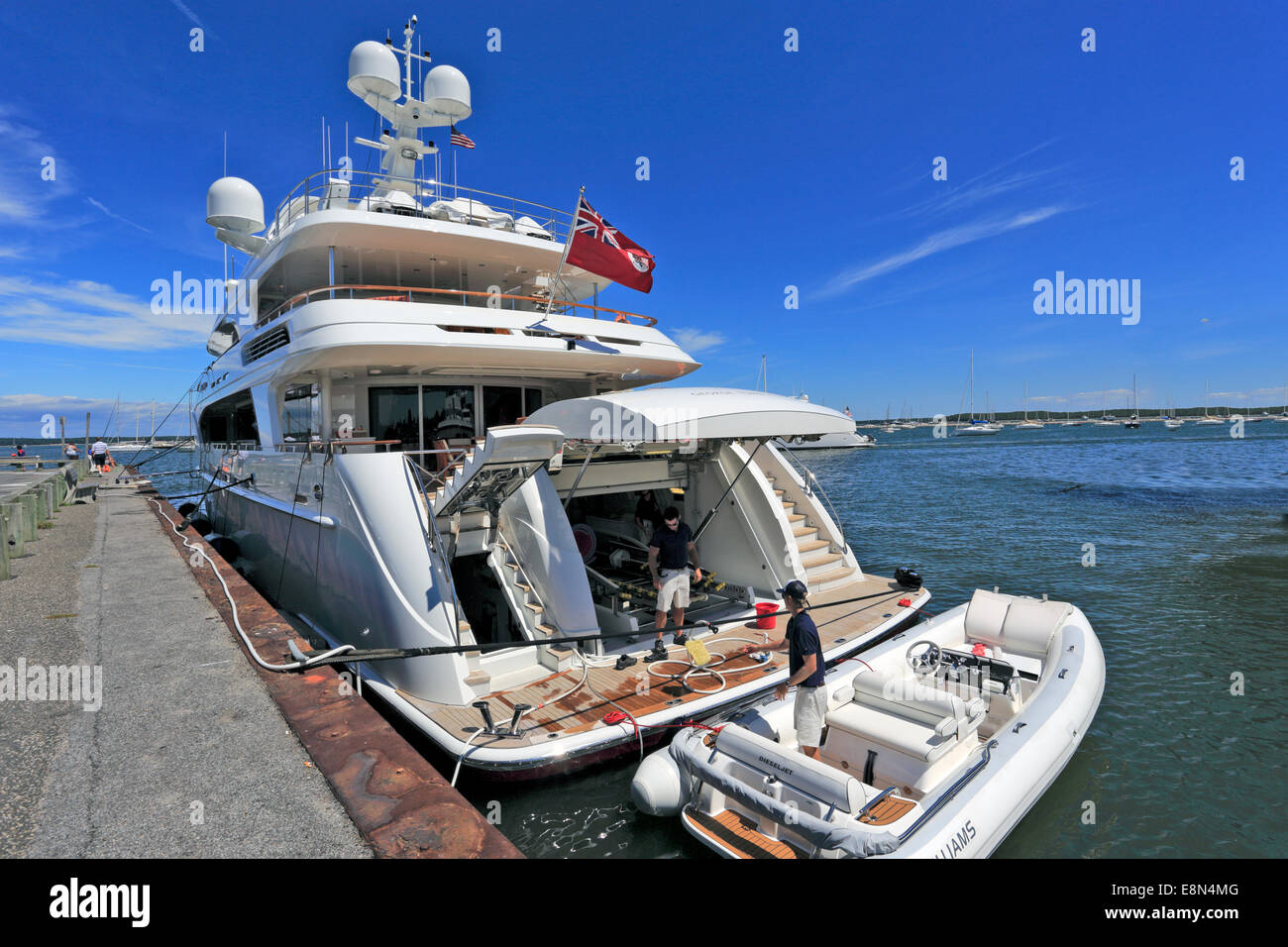 Long Wharf Sag Harbor Long Island New York Stock Photo Alamy