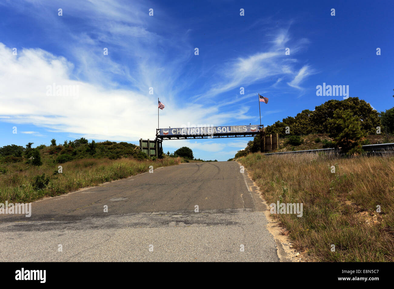 Abandoned racetrack Bridgehampton Race Circuit Long Island New York