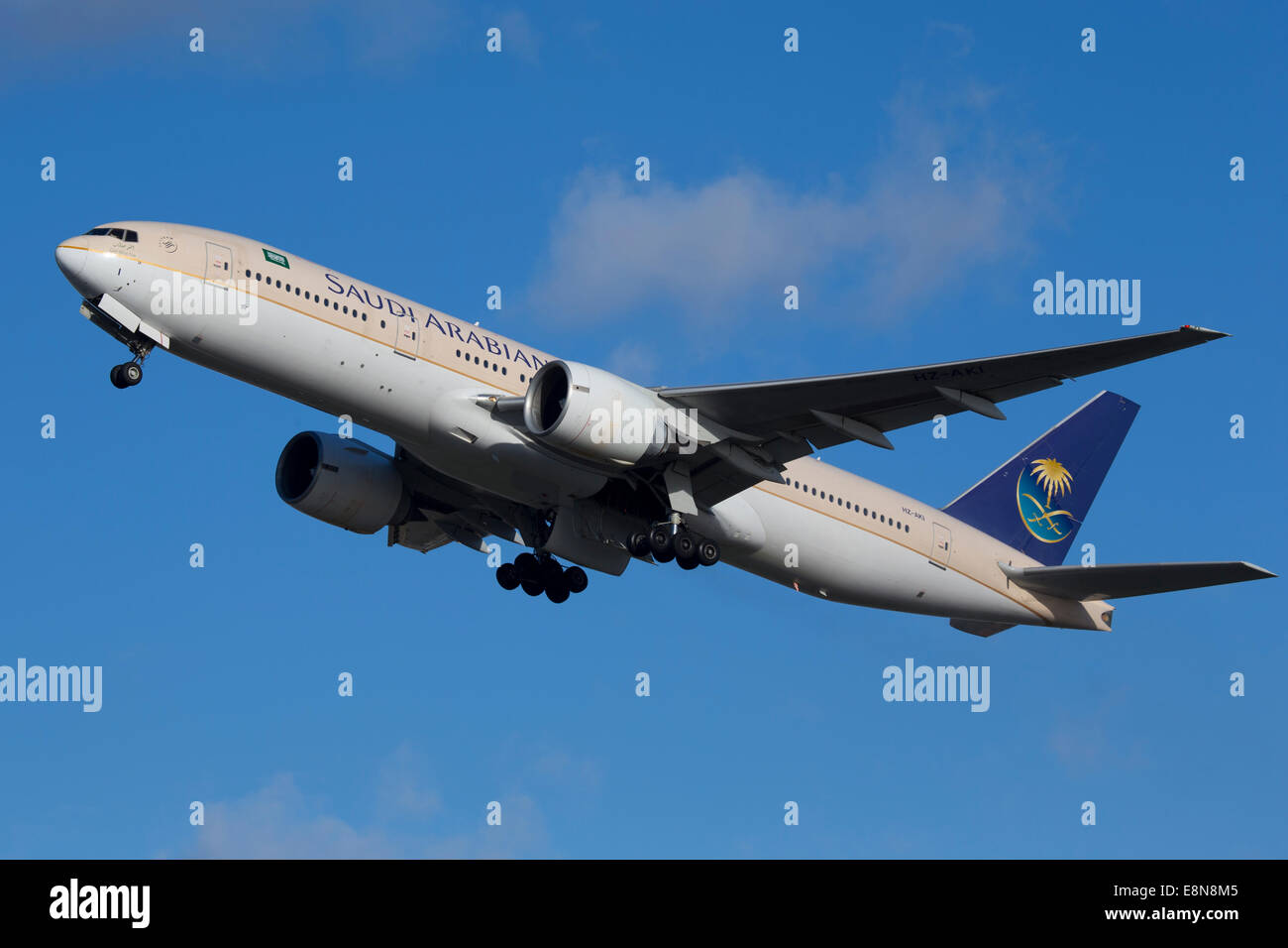 Saudi Airlines Boeing 777 Stock Photo