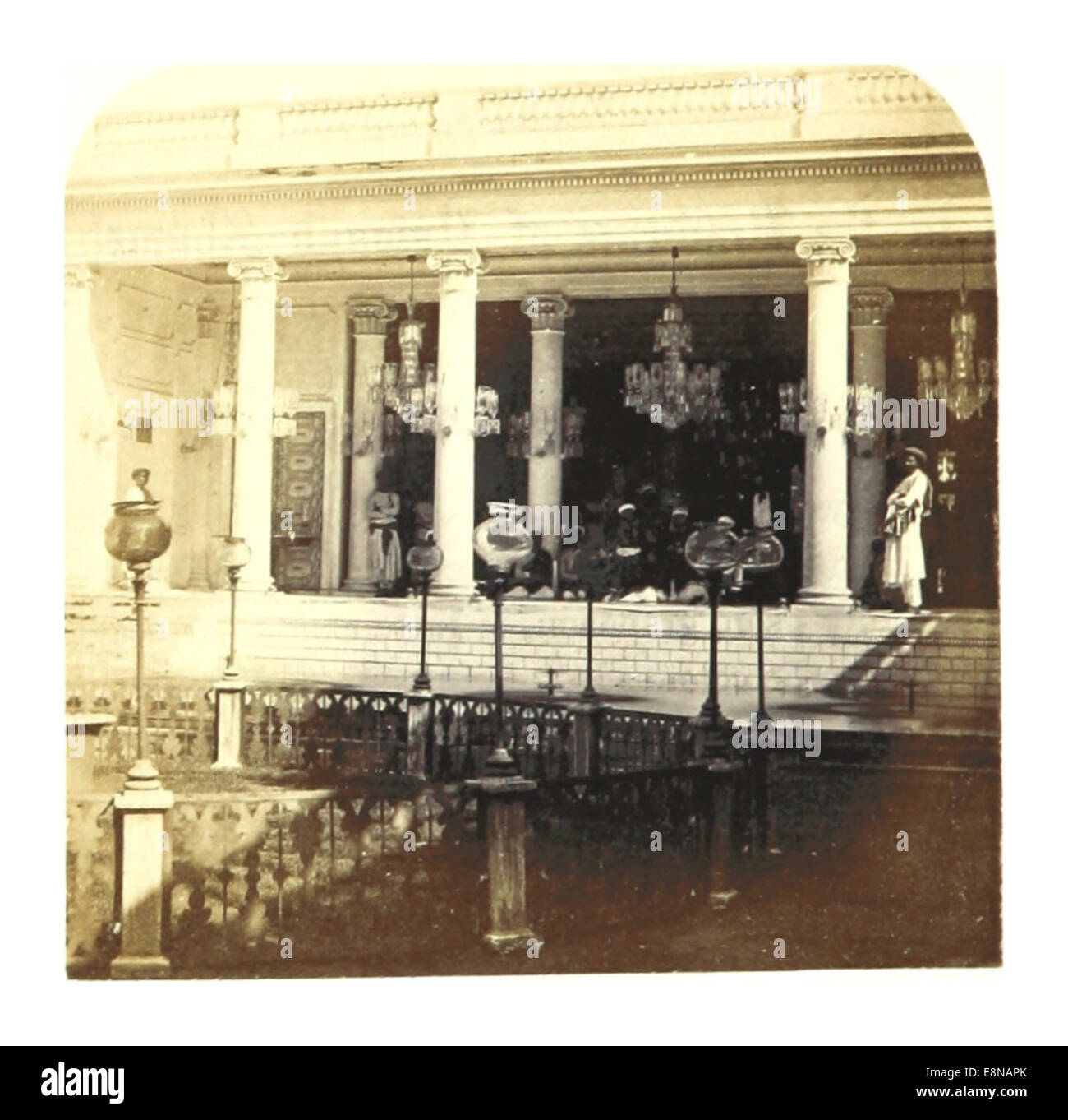 WELD 1862 in India pg154 (034 View in the Residence of Nawaub Shumsh-ool-oomrah, of Hyderabad) Stock Photo