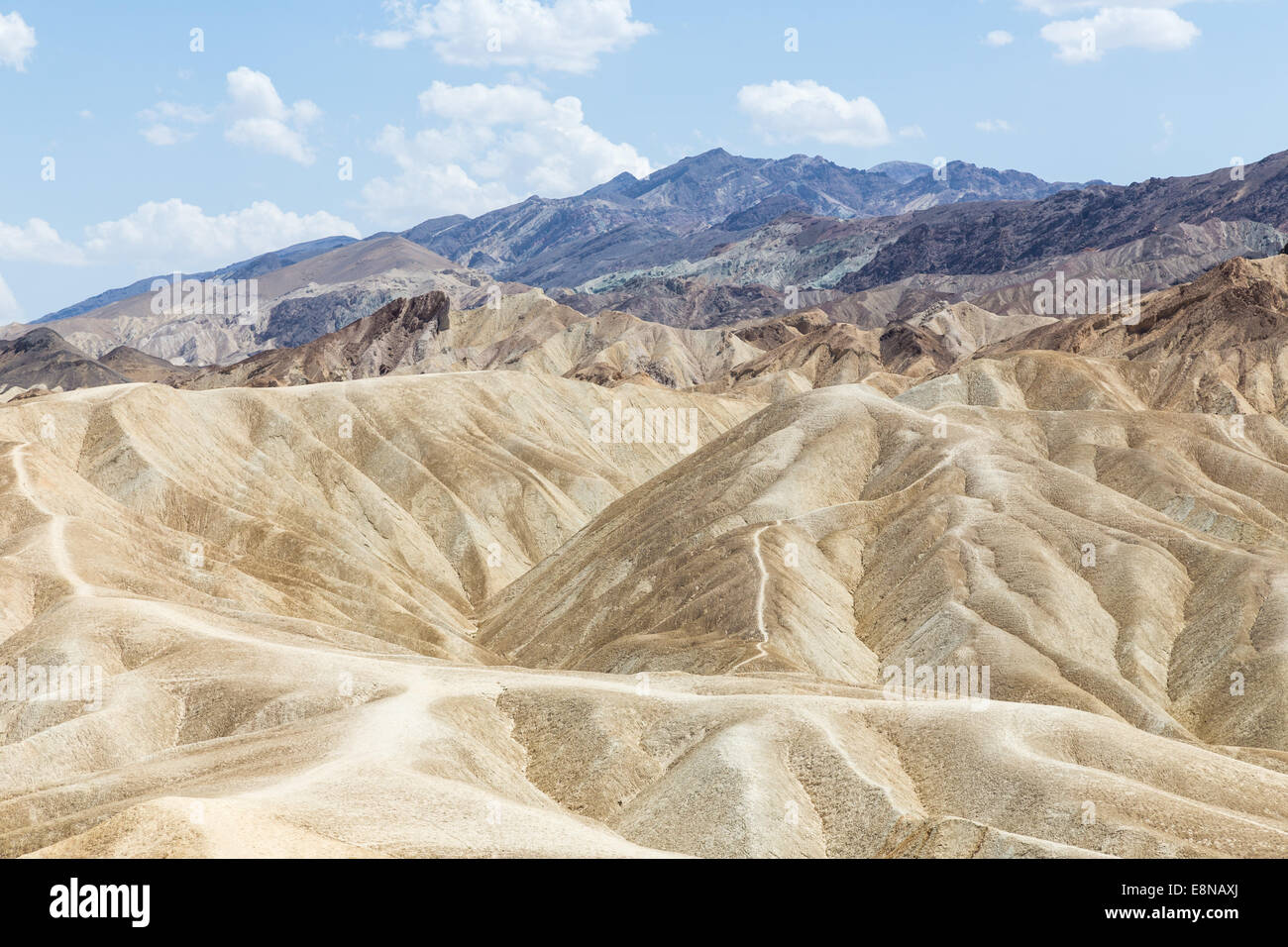 Badlands in the Death Valley National Park, California, USA Stock Photo ...