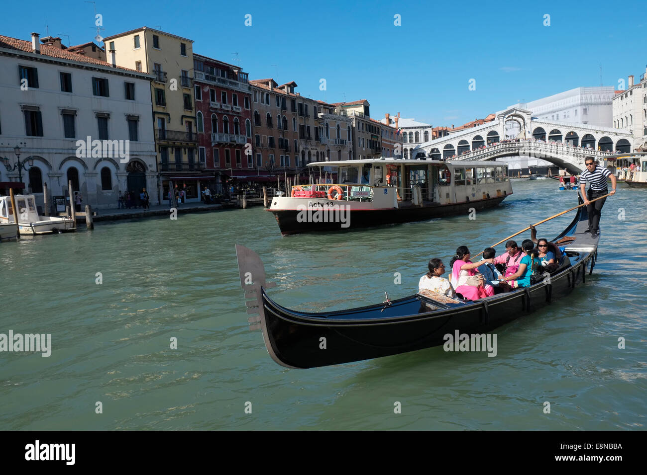 A Gondola on the Grand Canal, Venice, Italy Stock Photo - Alamy