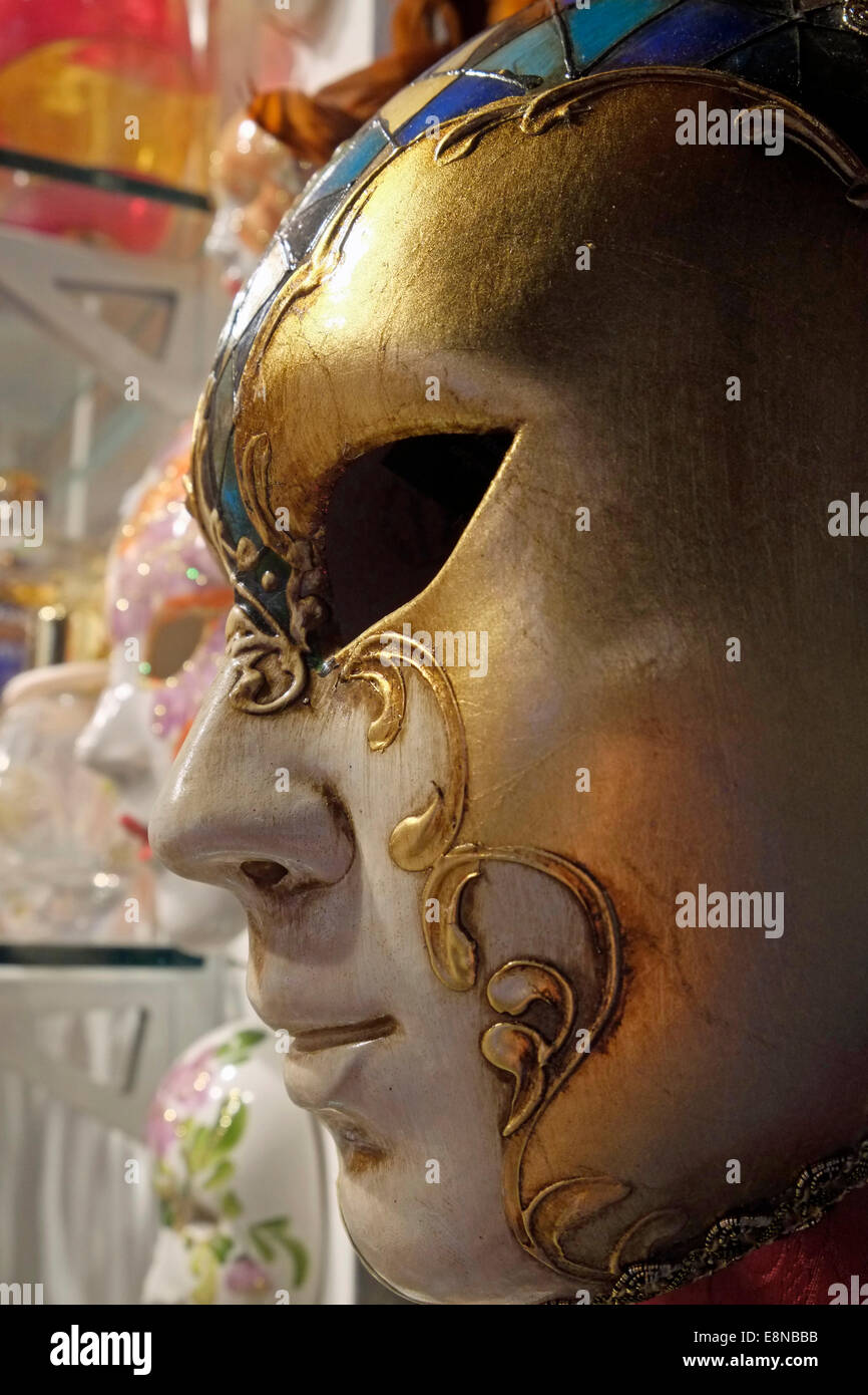 Italy venice souvenir sale carnival masks hires stock photography and