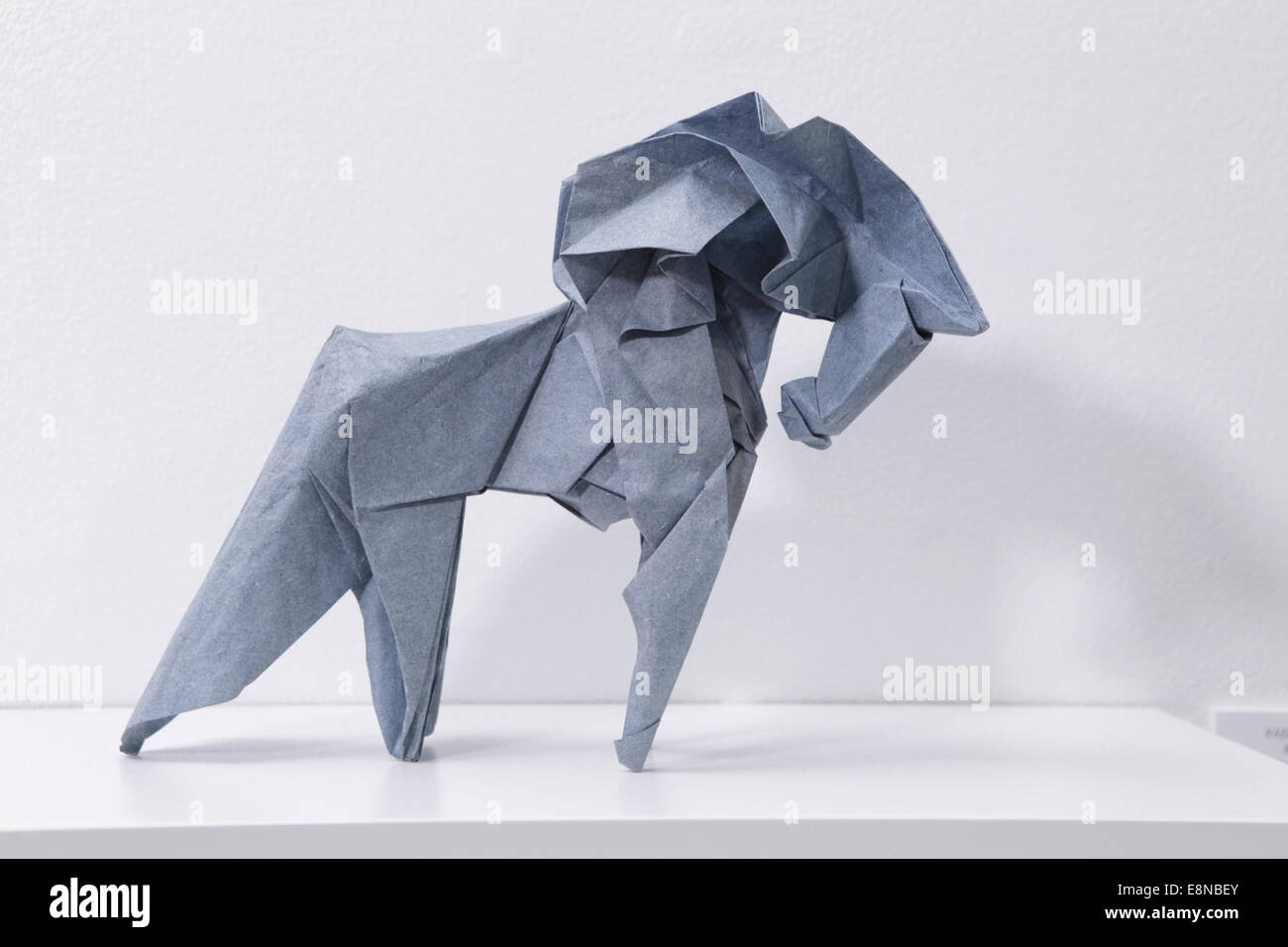 Origami horse Caballo designed and folded by Fabian Correa Gomez, Columbia Stock Photo
