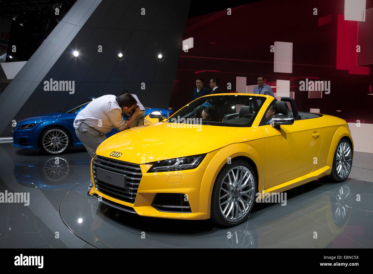 Audi TTS Roadster Paris Motor Show Mondial de l'Automobile 2014 Stock Photo