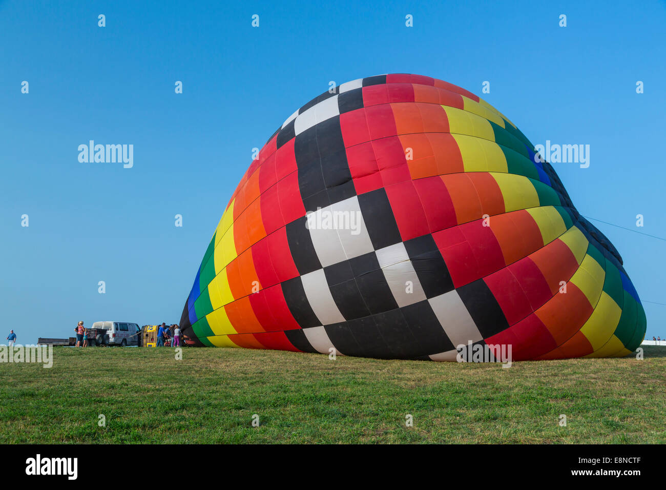 Hot air balloons at the 2014 National Balloon Classic in Indianola