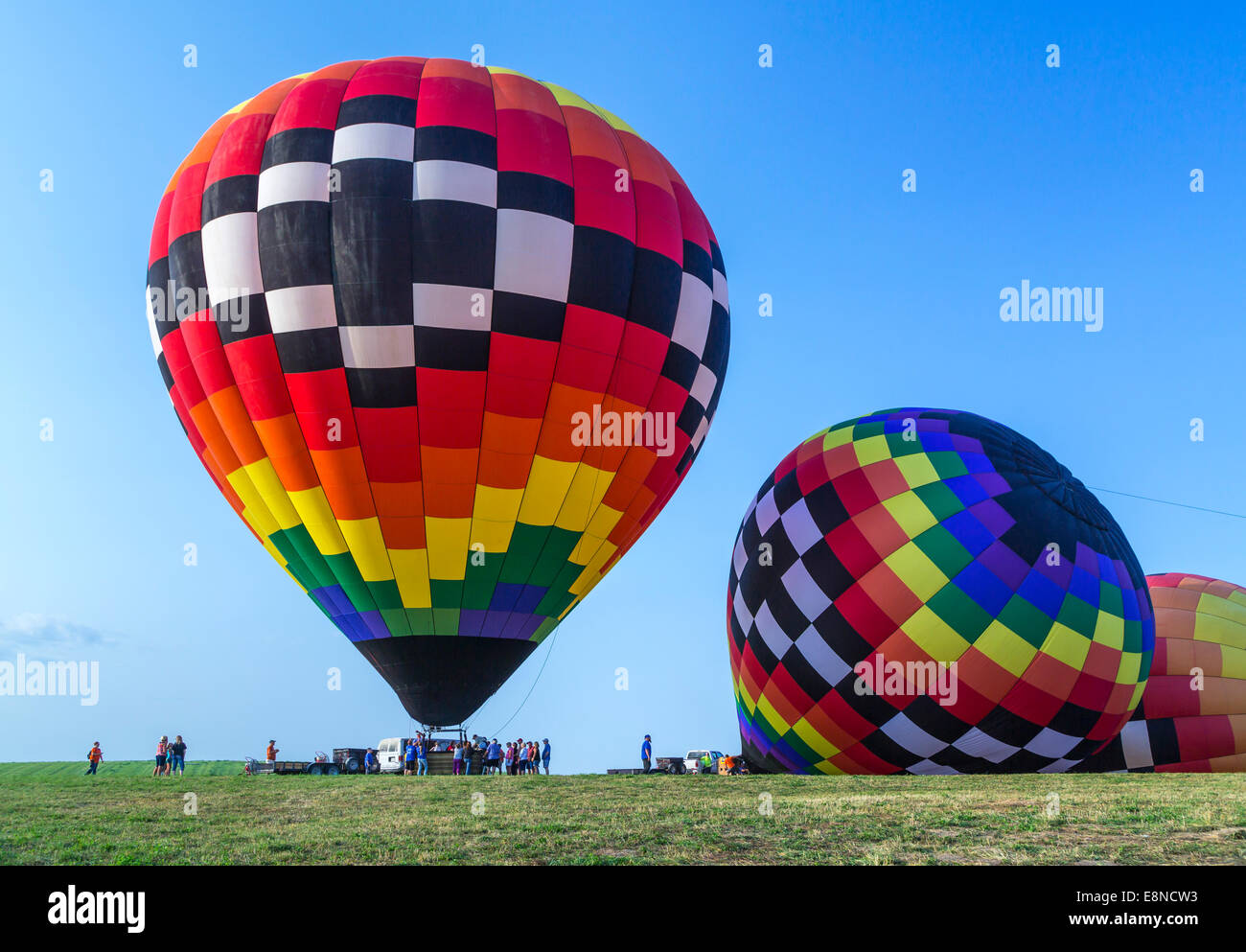 Hot air balloons at the 2014 National Balloon Classic in Indianola ...