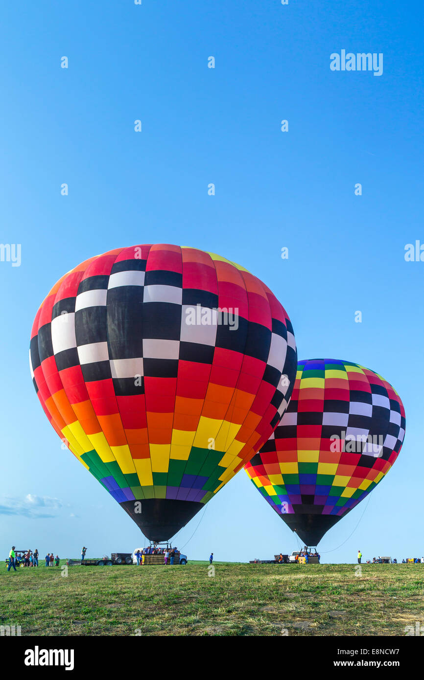 Hot air balloons at the 2014 National Balloon Classic in Indianola ...