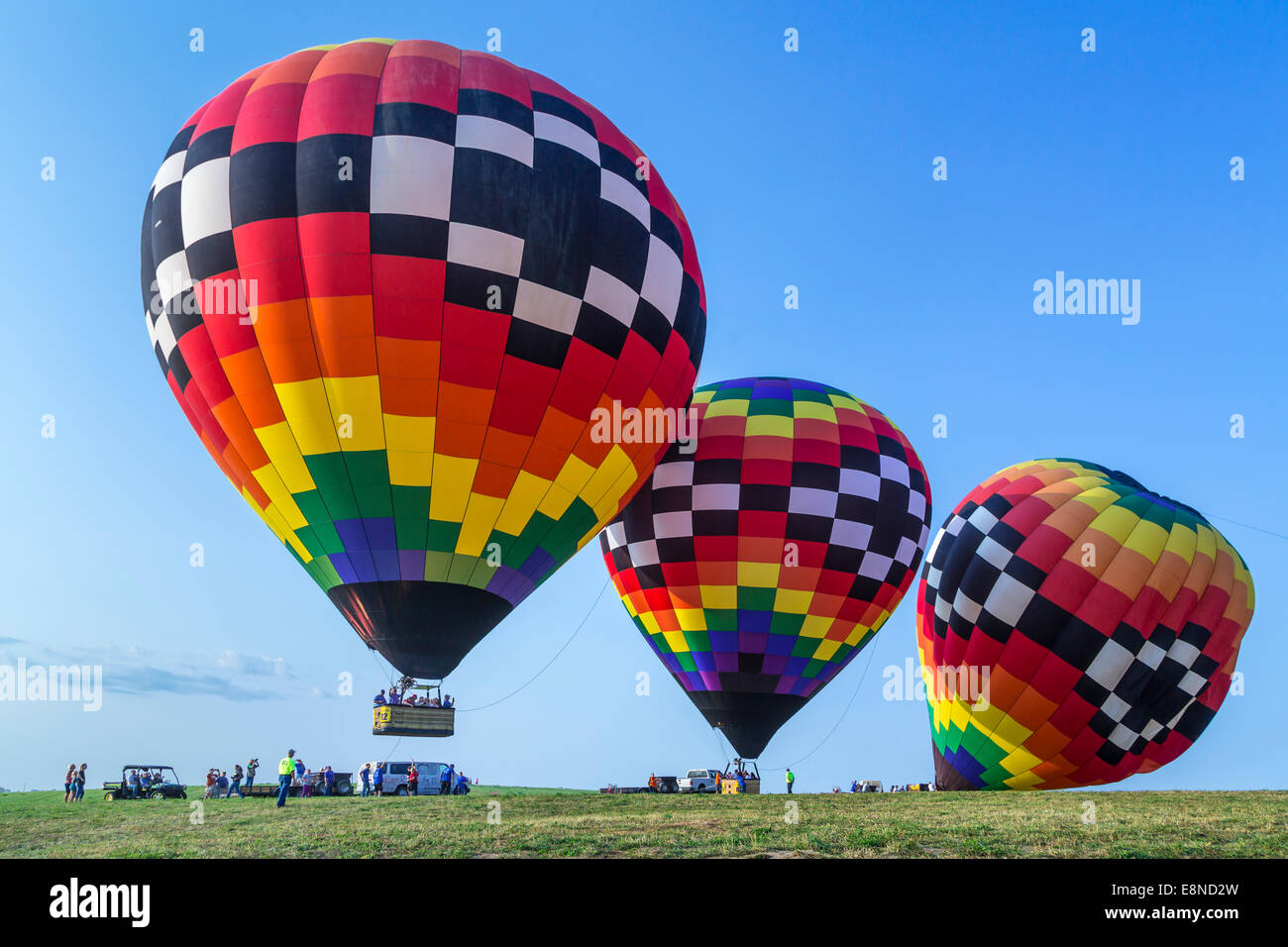 Hot air balloons at the 2014 National Balloon Classic in Indianola ...
