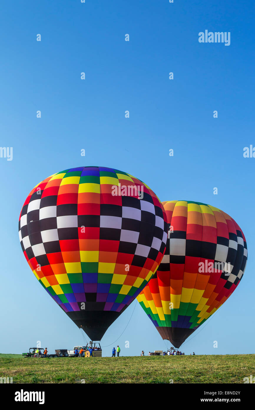 Hot air balloons at the 2014 National Balloon Classic in Indianola ...