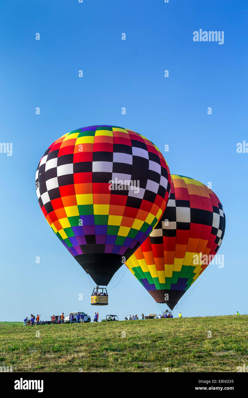 Hot air balloons at the 2014 National Balloon Classic in Indianola