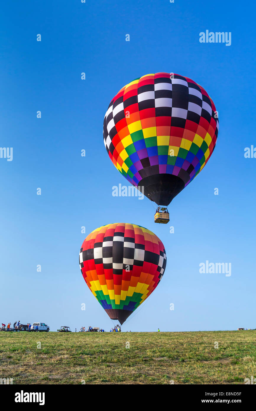 Hot air balloons at the 2014 National Balloon Classic in Indianola ...