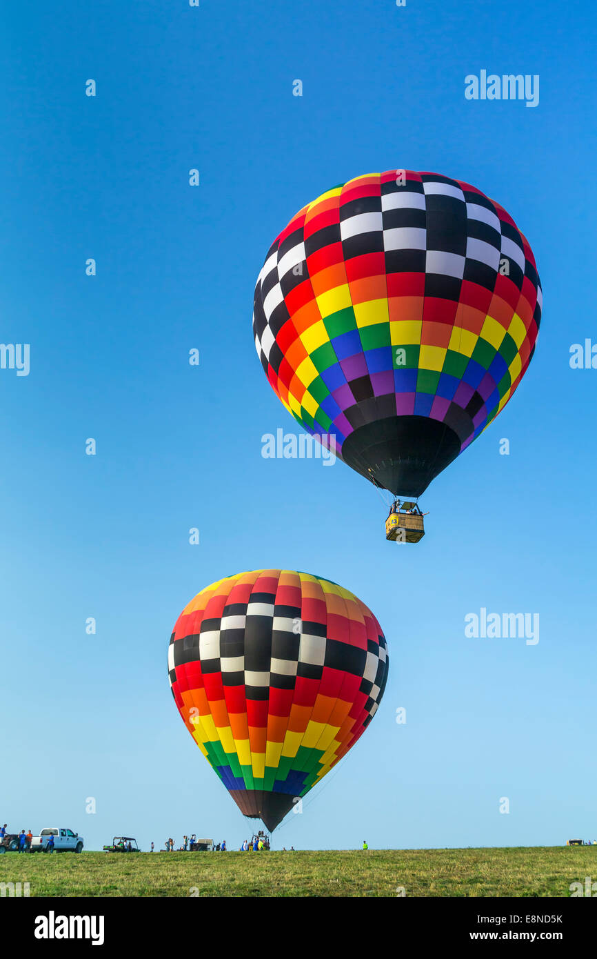 Hot air balloons at the 2014 National Balloon Classic in Indianola ...