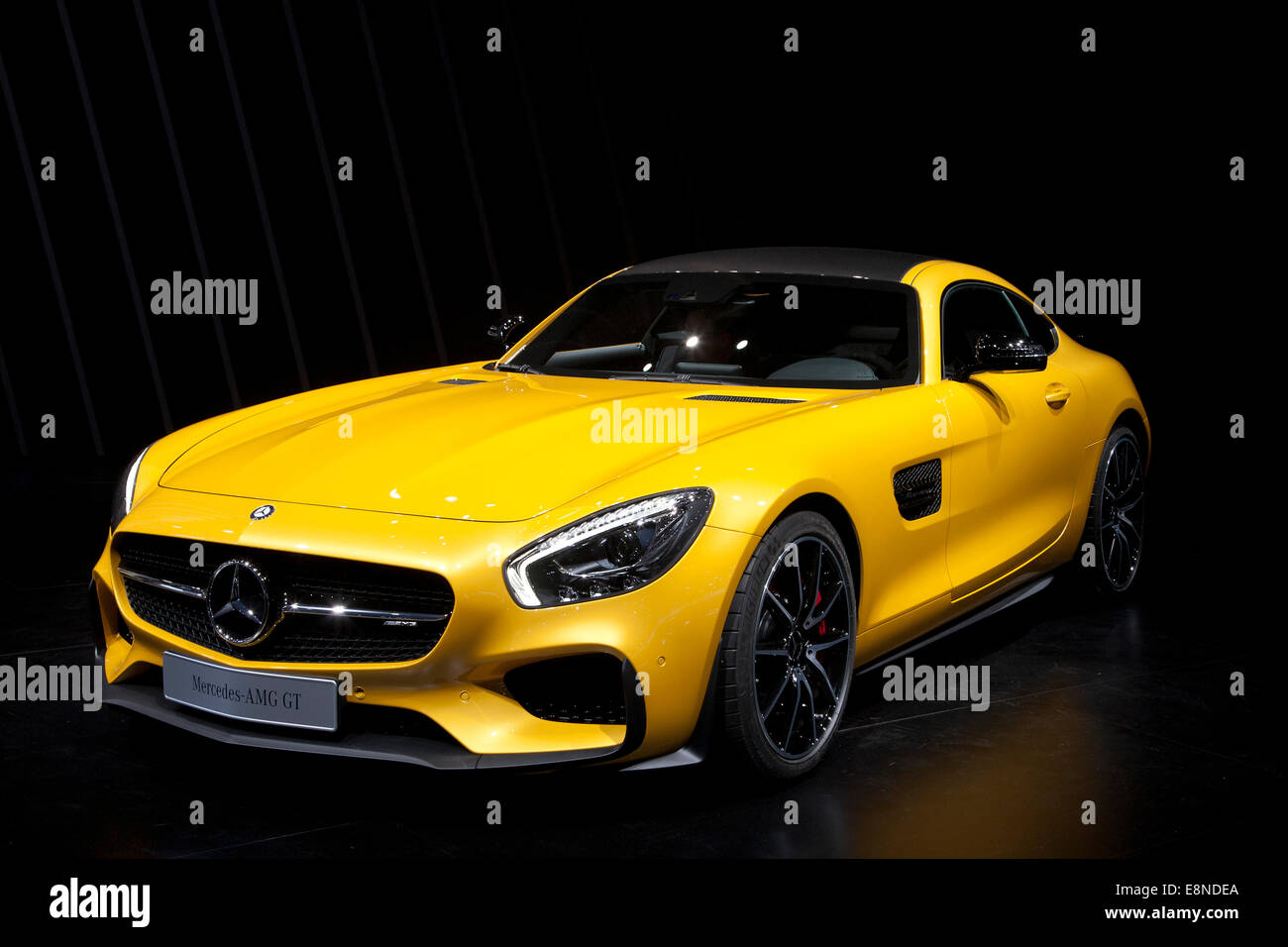 Mercedes AMG GT Paris Motor Show Mondial de l'Automobile 2014 Stock Photo