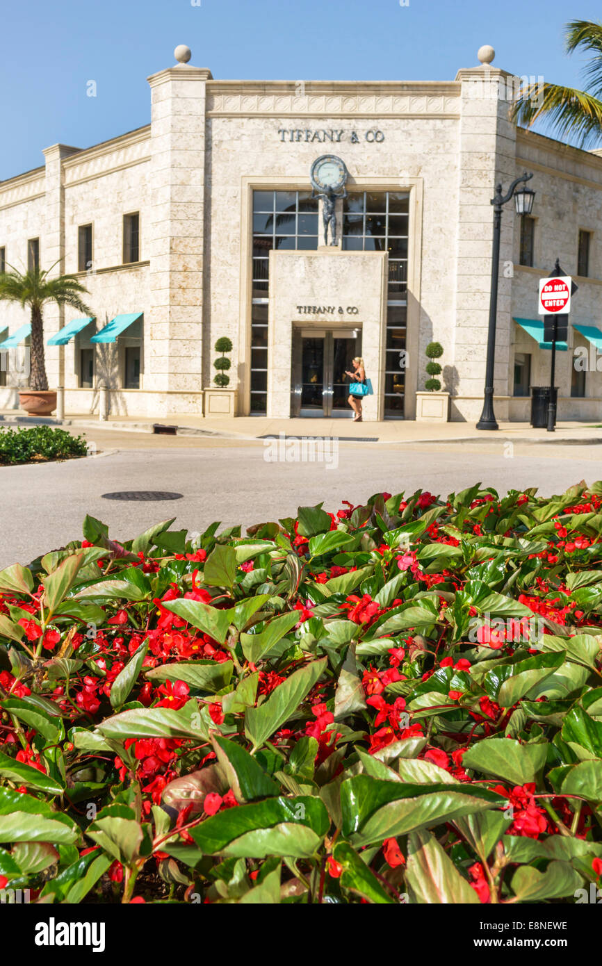 Palm Beach Florida,Worth Avenue,shopping shopper shoppers shop shops market markets marketplace buying selling,retail store stores business businesses Stock Photo