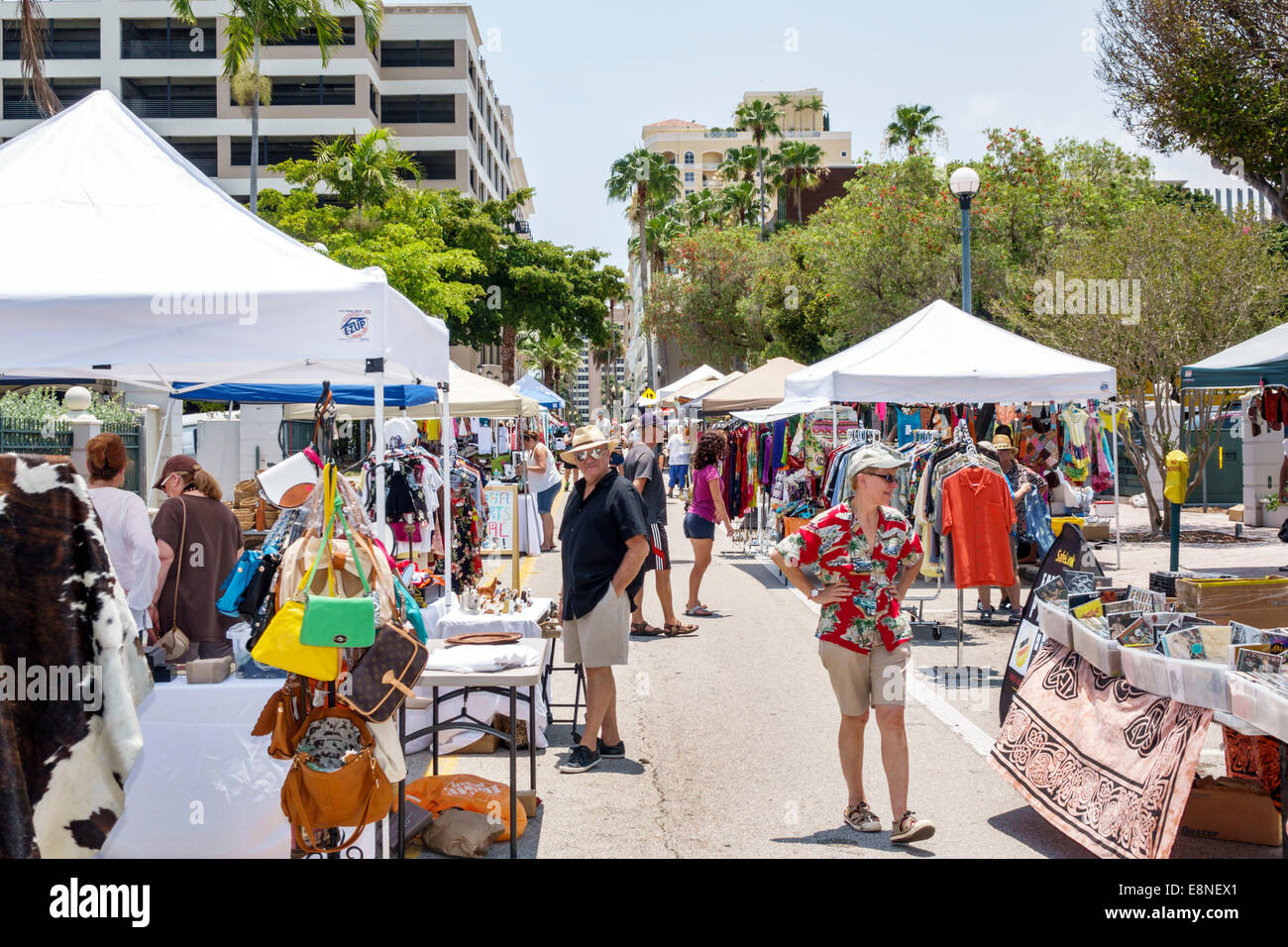 West Palm Beach Florida GreenMarket market community flea farmers Stock