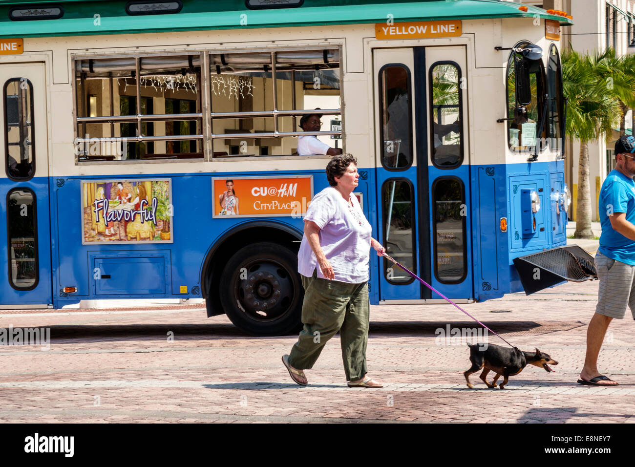 West Palm Beach Florida,Clematis Street,downtown,WPB Downtown Trolley