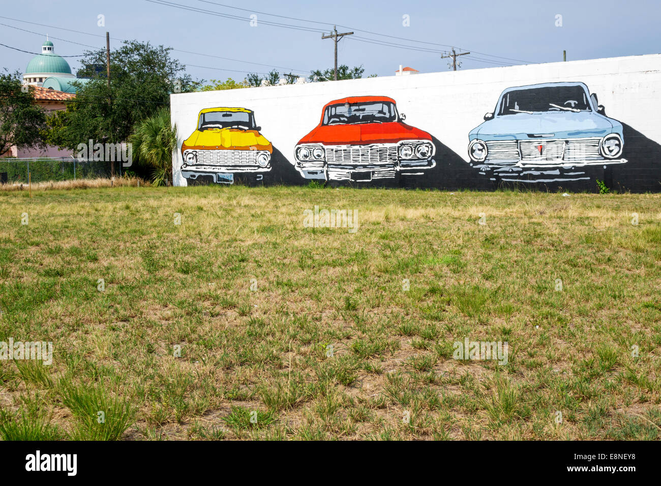 West Palm Beach Florida,wall mural,classic cars,art,FL140524045 Stock Photo
