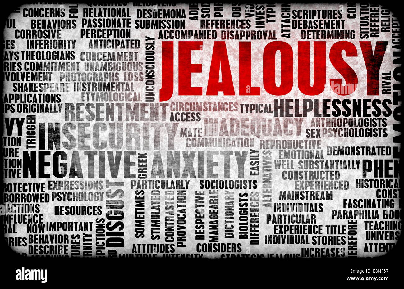 Jealousy as a Negative Emotion Concept Art Stock Photo Alamy