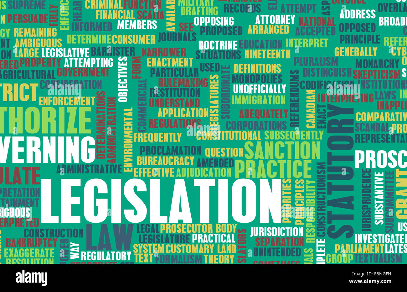Legislation or Statutory Law as a Concept Stock Photo