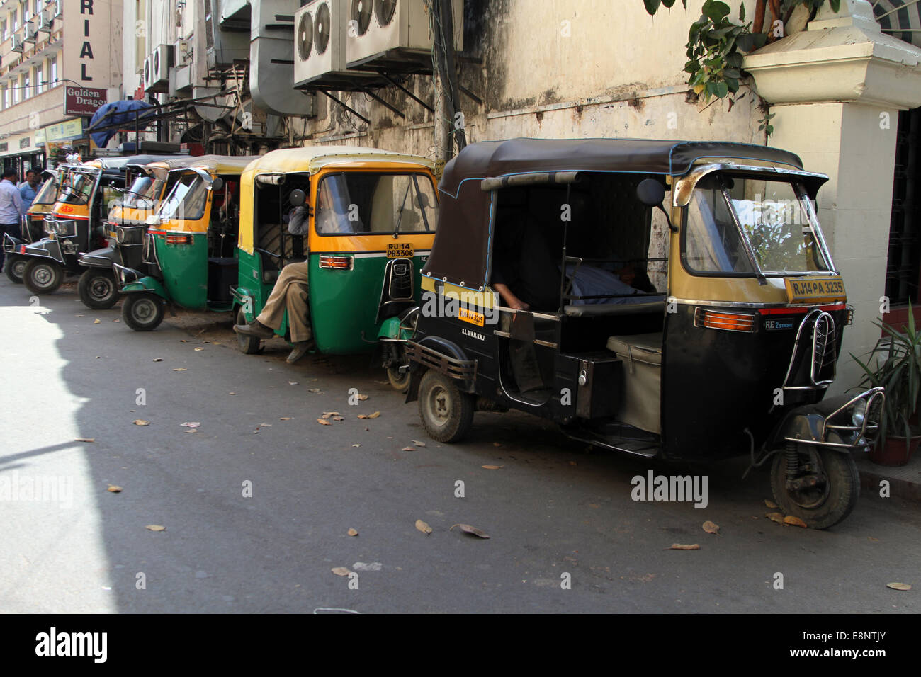 Auto rickshaws in Jaipur, India Stock Photo