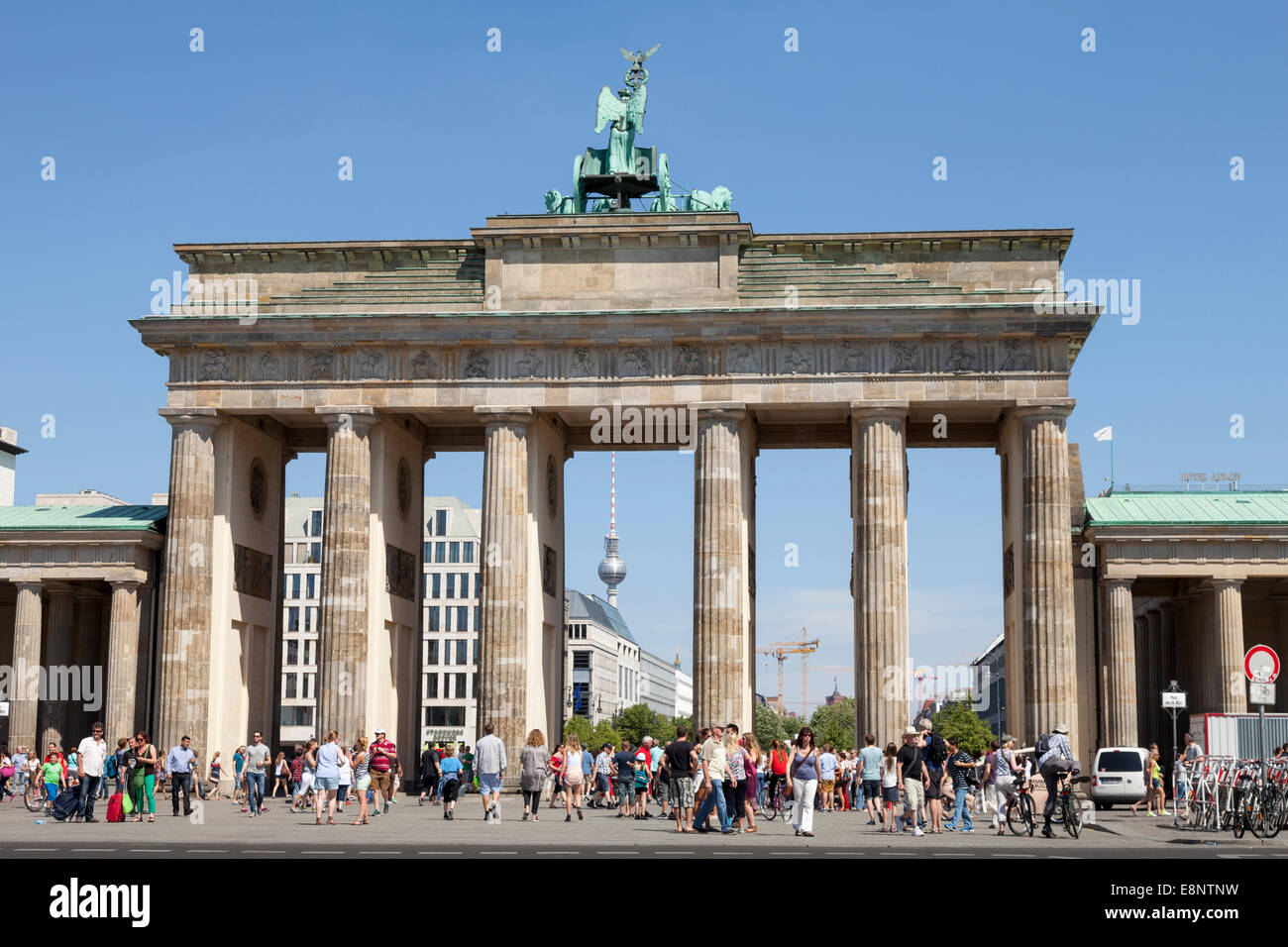 Brandenburg Gate, Platz des 18. März,  Berlin, Germany, Europe Stock Photo