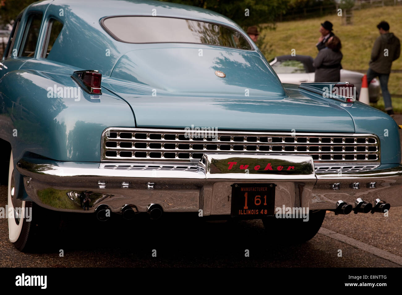 Tucker Torpedo 1948 from the rear is on show at Chartwell, its first time of public viewing since 2009 Stock Photo