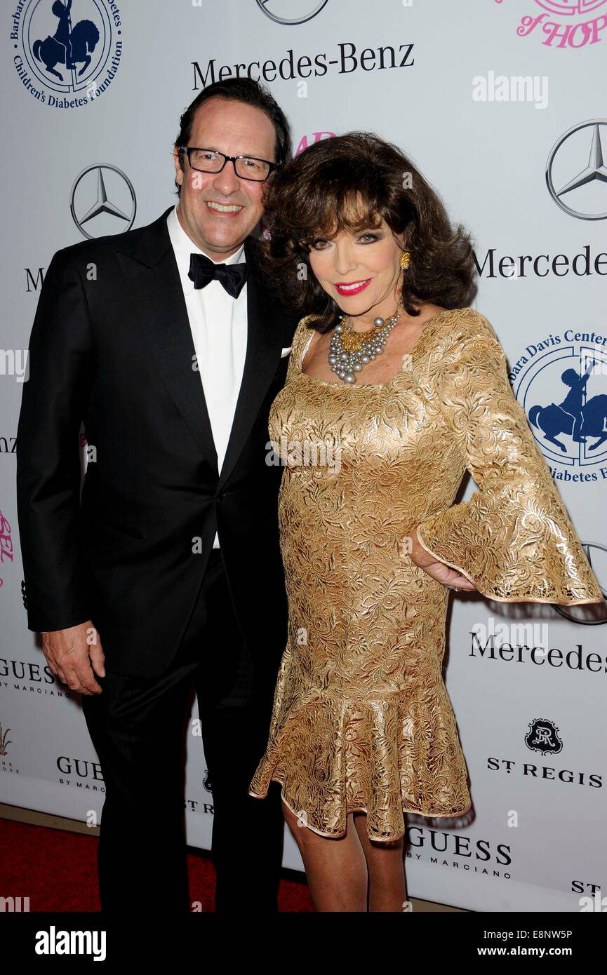 Joan Collins & husband Percy Gibson Carousel of Hope Ball 2014.11.10