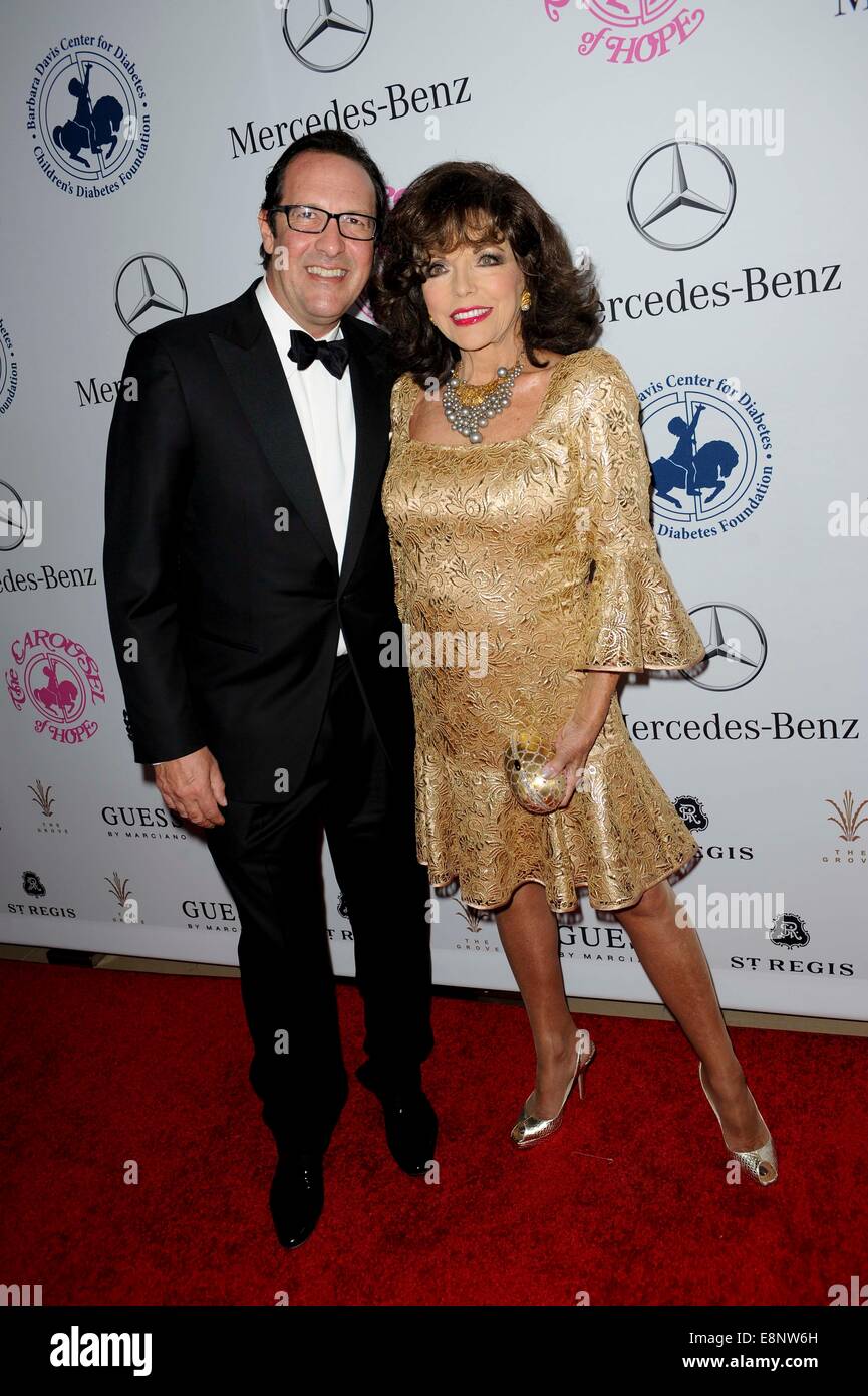 Joan Collins & husband Percy Gibson Carousel of Hope Ball 2014.11.10