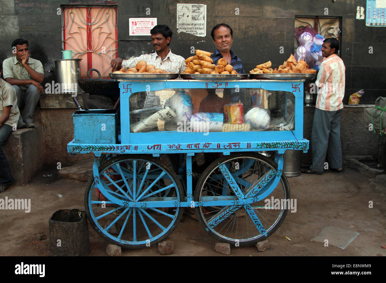 A food stall on Dargah Bazar in Ajmer, India Stock Photo