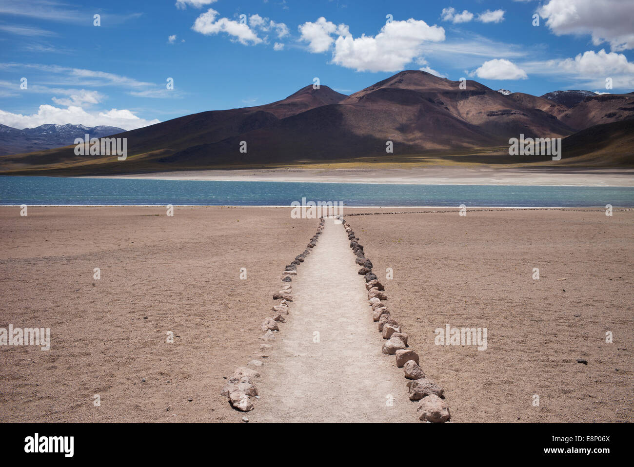 Laguna Miscanti, Southern high Altiplano, Atacama Desert, Chile, South America. Stock Photo