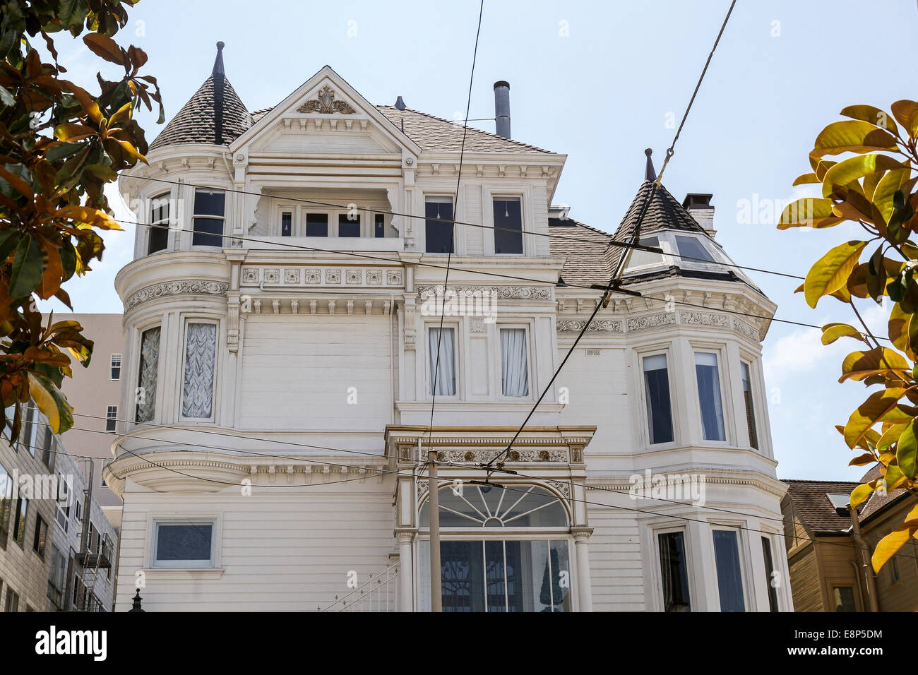A Victorian home owned by director Francis Ford Coppola in the 1980s, now owned by the designer Jessica McClintock. Stock Photo