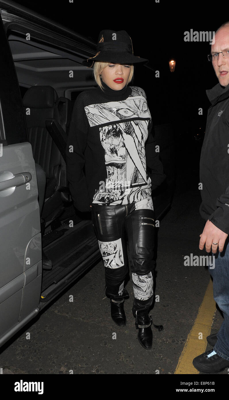 Rita Ora and sister Elena Ora leaving the Firehouse Club Featuring