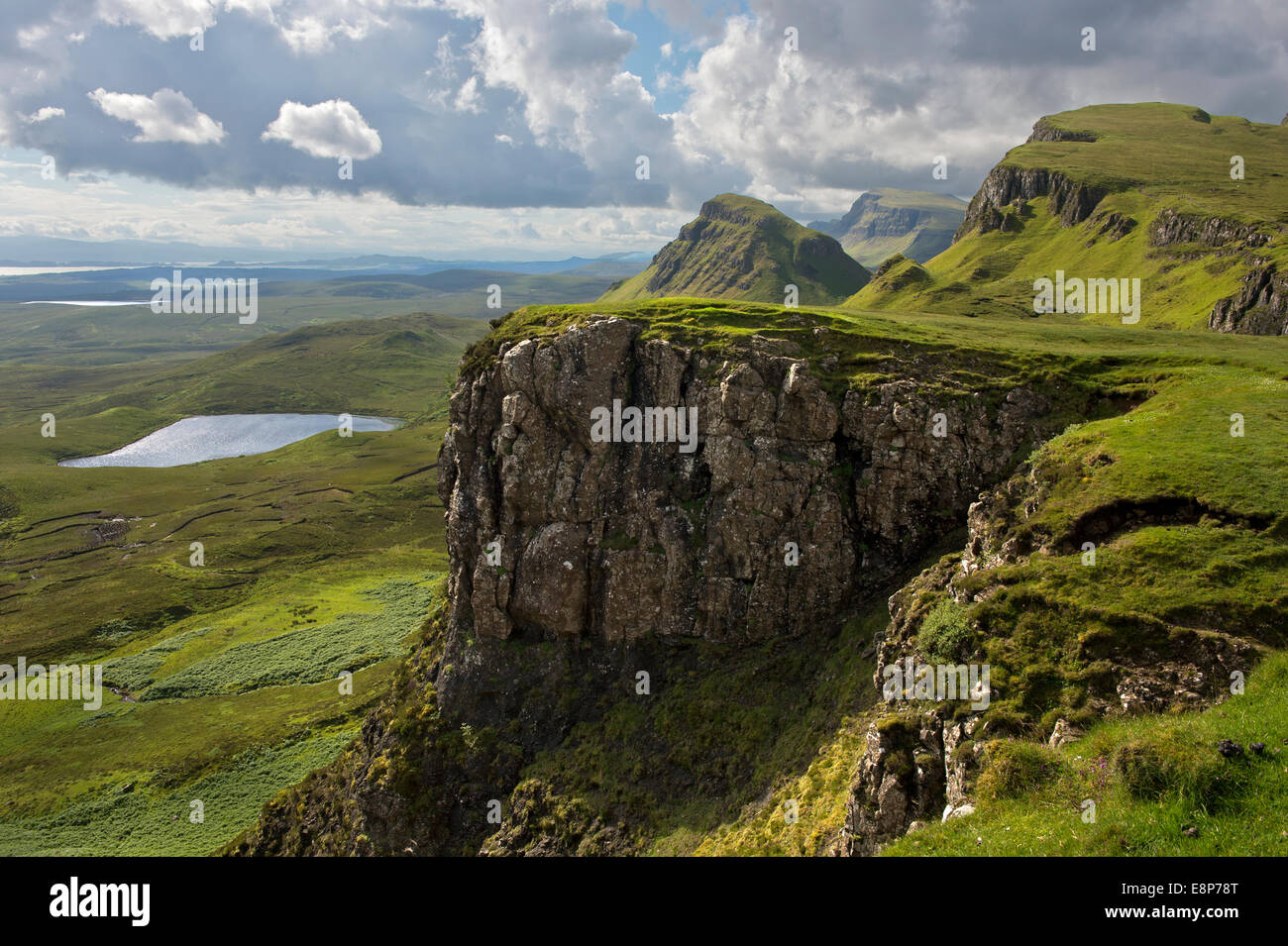 Quiraing mountain landscape of the Trotternish Ridge on the Isle of Skye. Inner Hebrides. Scotland, United Kingdom Stock Photo
