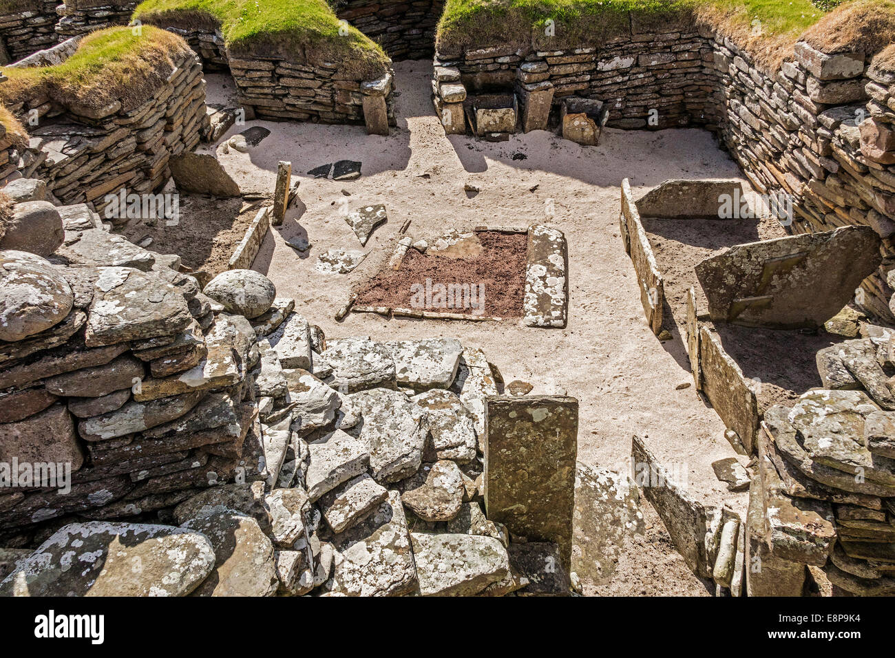 Neolithic Village Of Skara Brae Orkney Islands UK Stock Photo