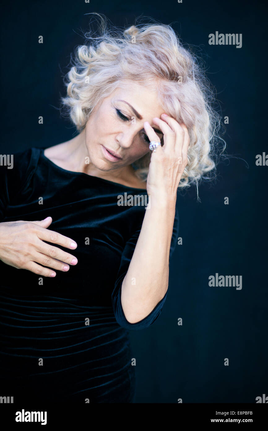 Portrait of beautiful senior woman Stock Photo