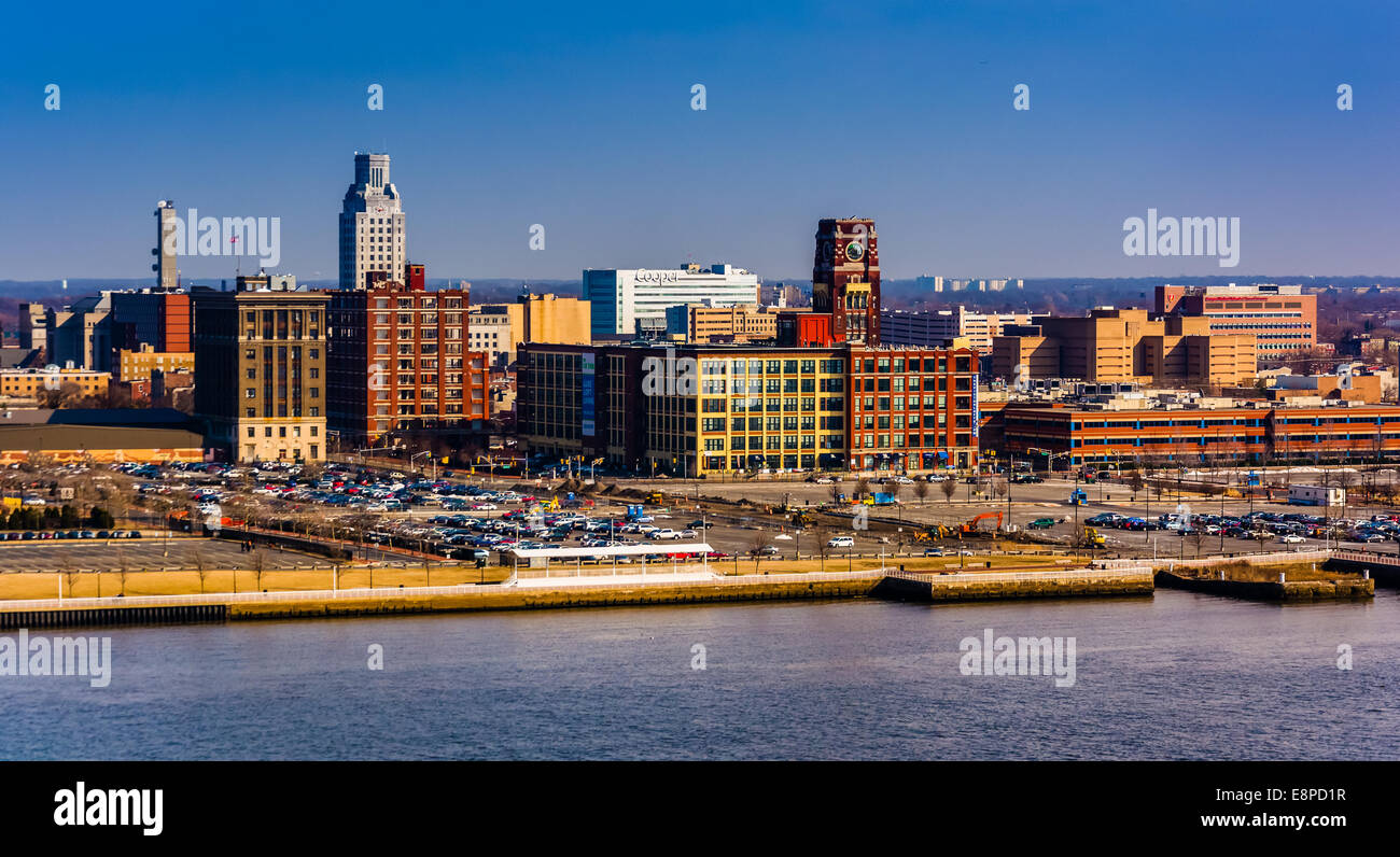 Camden, New Jersey seen from the Ben Franklin Bridge Walkway, in