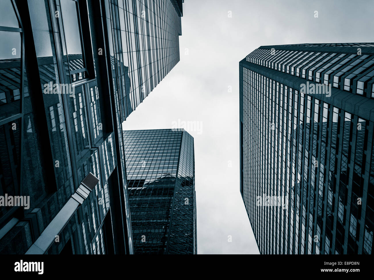 Looking up at modern buildings in Philadelphia, Pennsylvania Stock ...