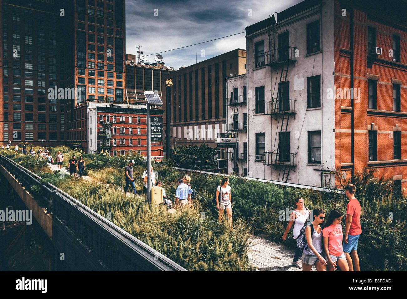 People walking on The High Line, in Manhattan, New York Stock Photo - Alamy