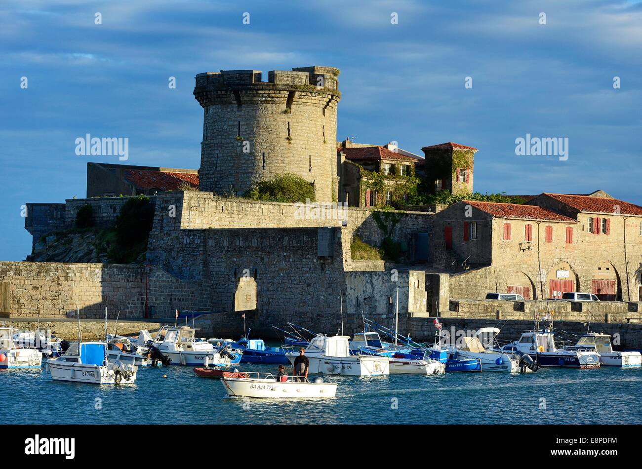 France, Pays Basque, Atlantic Pyrenees, the fort Socoa in Ciboure in the bay of Biscay Stock Photo