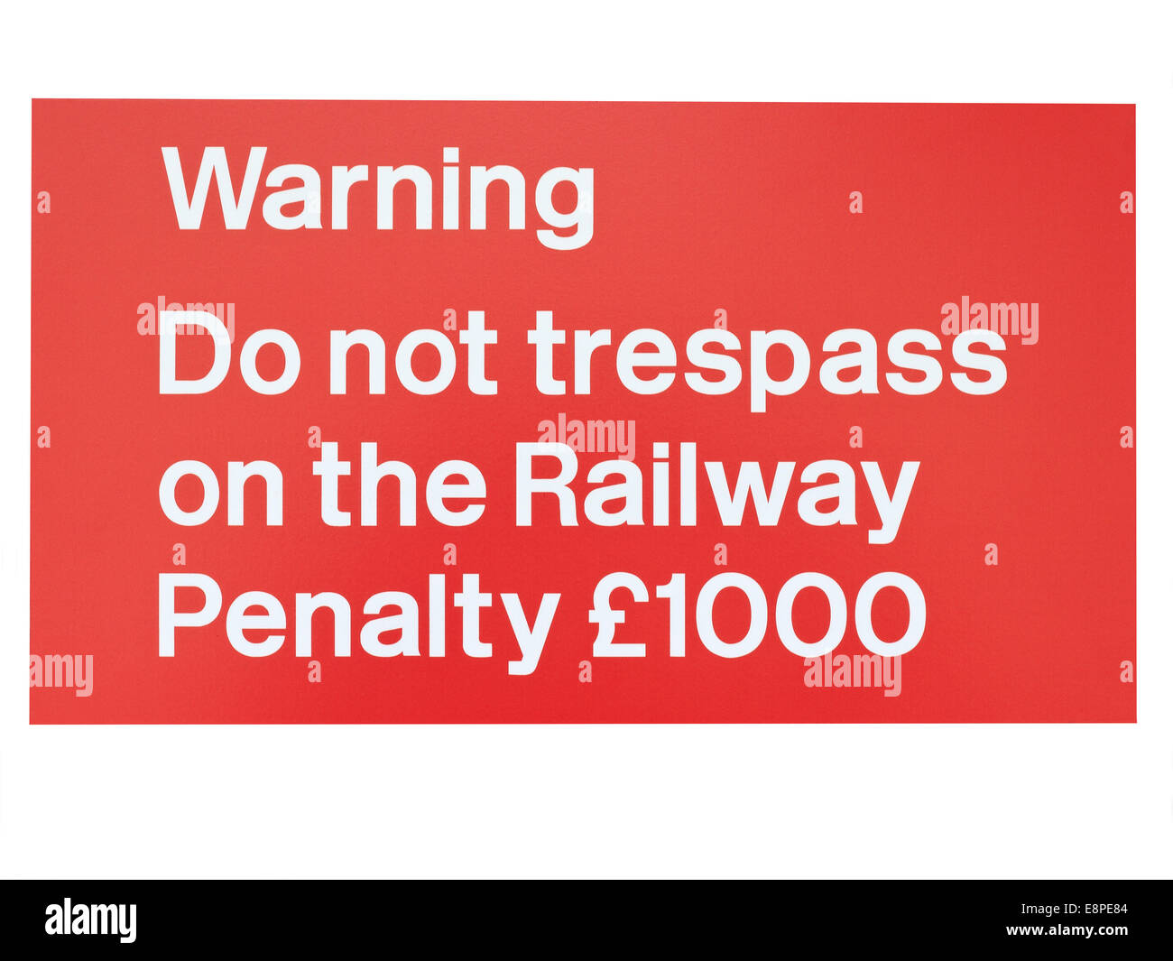 British Railway warning sign Stock Photo