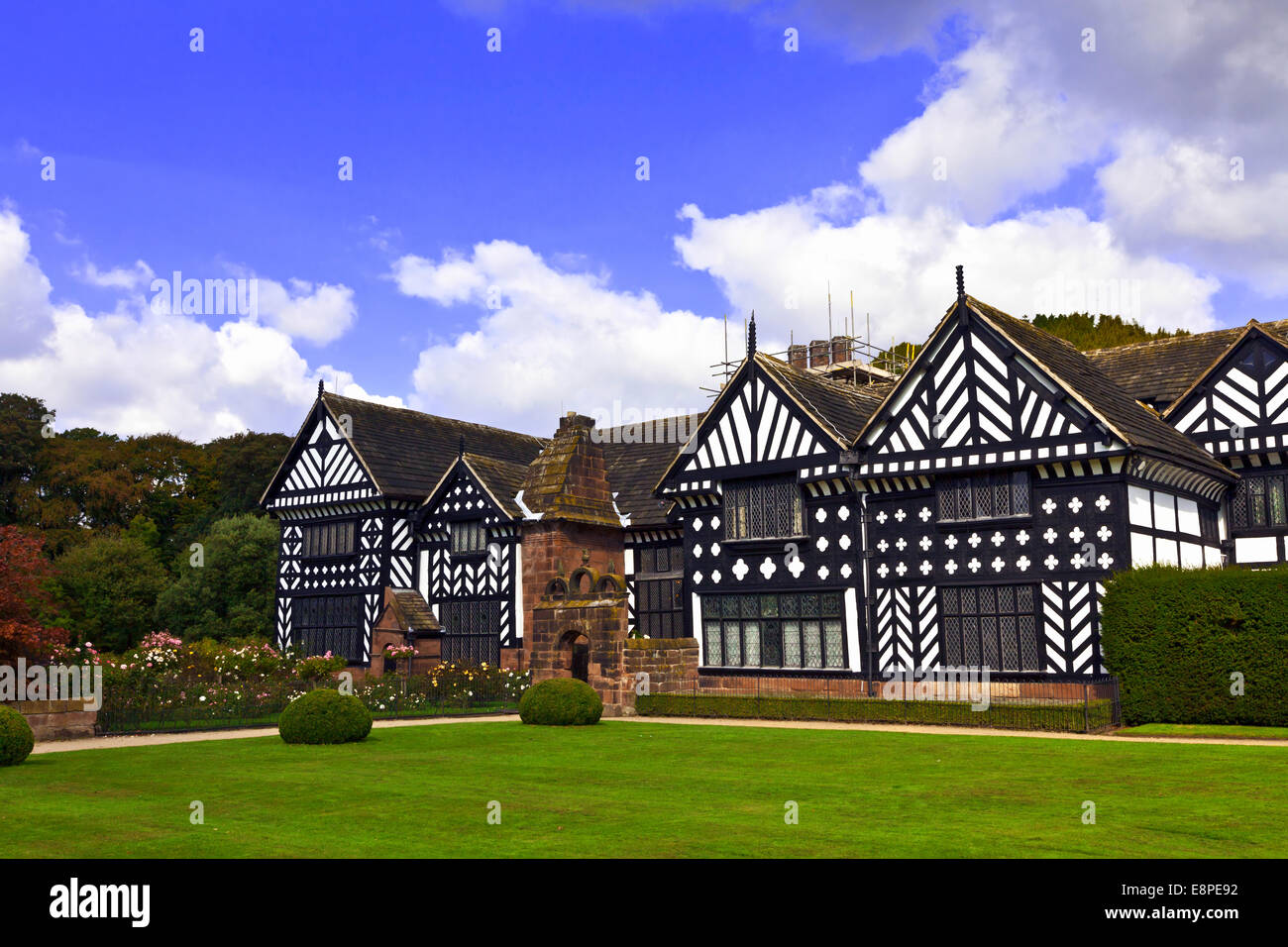 Historic Tudor manor house in Speke, Liverpool, England. Stock Photo