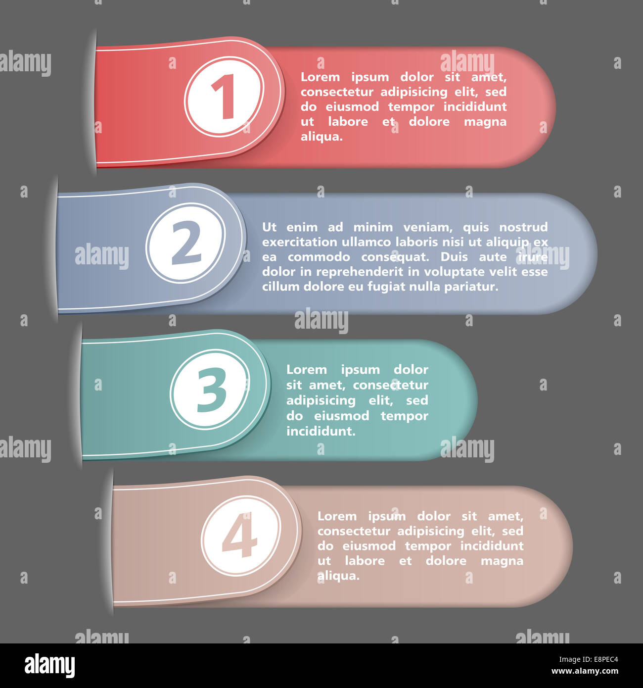 Design Template with four elements Stock Photo - Alamy