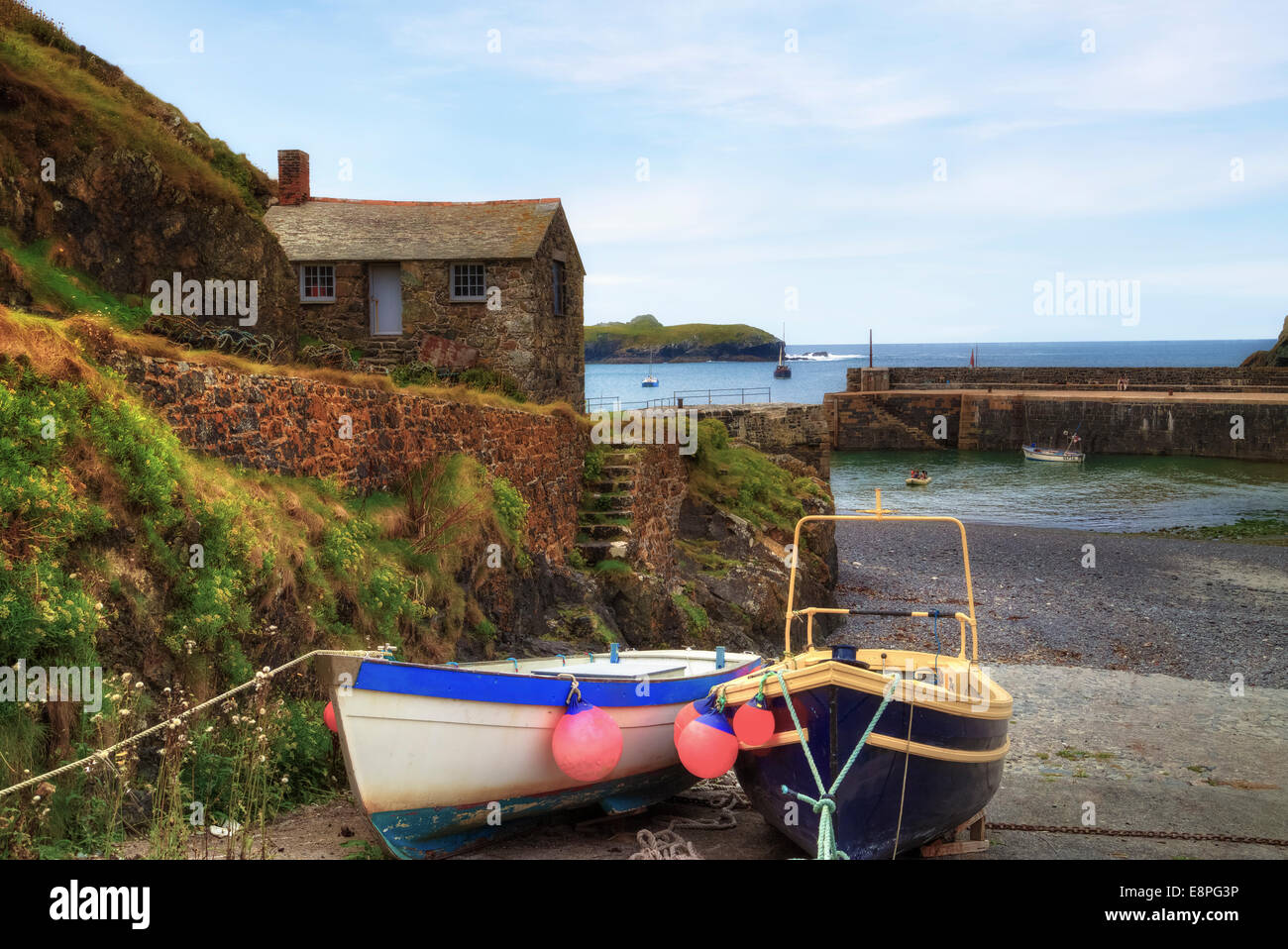 Mullion Cove, Cornwall, England, United Kingdom Stock Photo Alamy