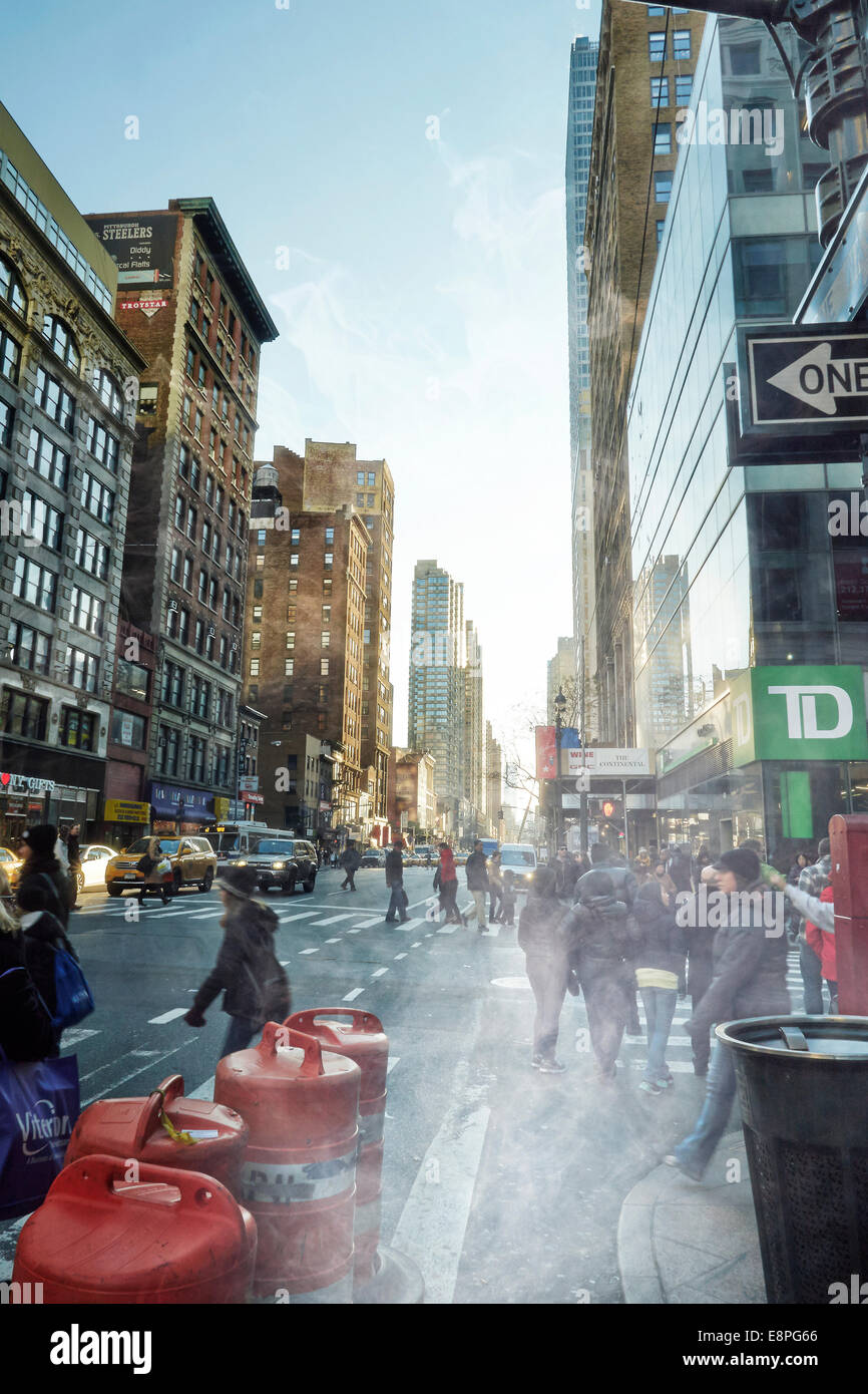 view of street in Manhattan Stock Photo - Alamy