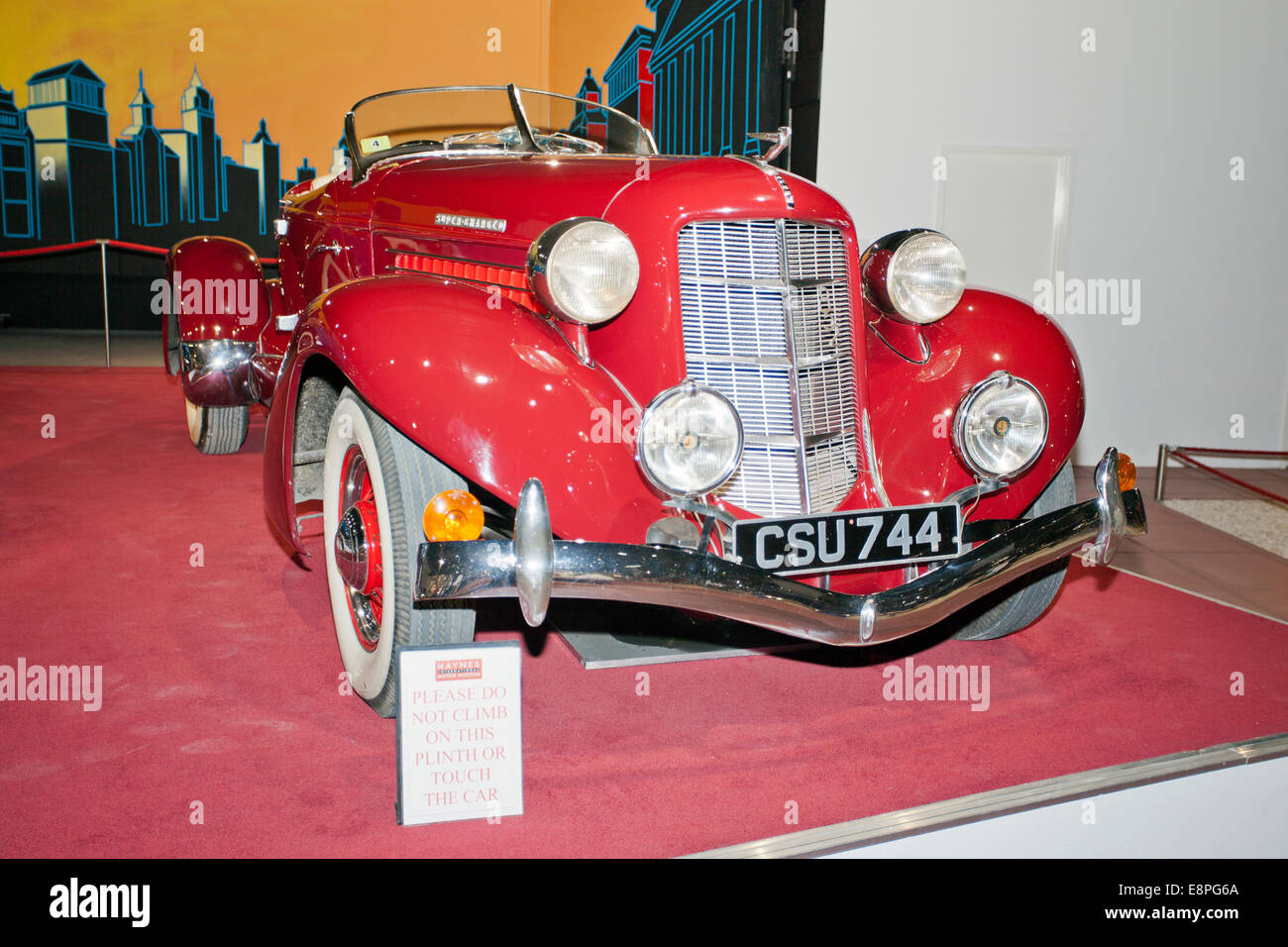 A 1936 Auburn 852 Supercharged BatTail Speedster the Haynes International Motor Museum Sparkford Somerset UK Stock Photo