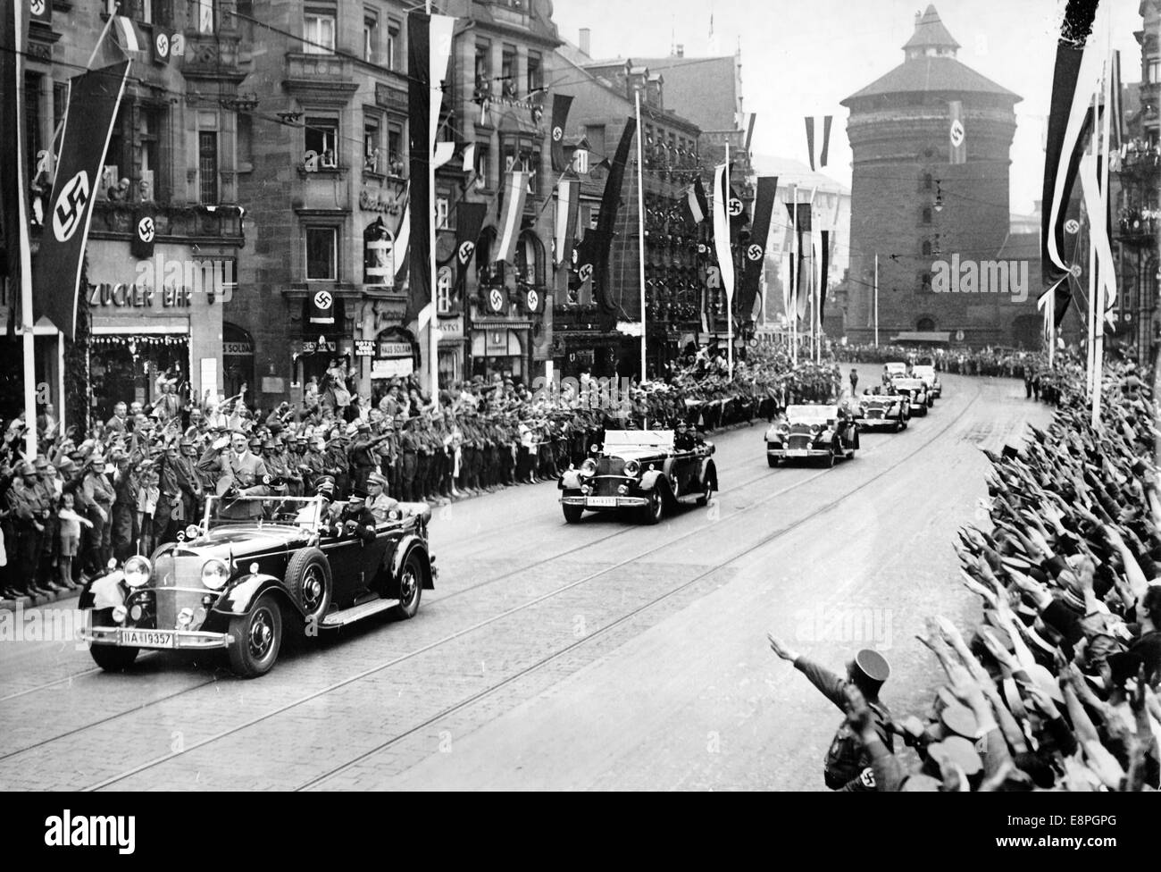 Nuremberg Rally 1935 in Nuremberg, Germany - Members of the populace ...