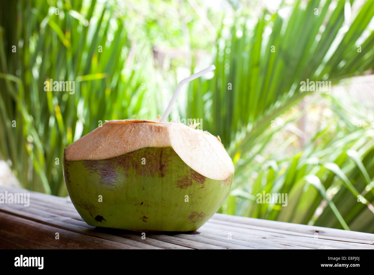 Fresh coconut water, tasty milk Stock Photo