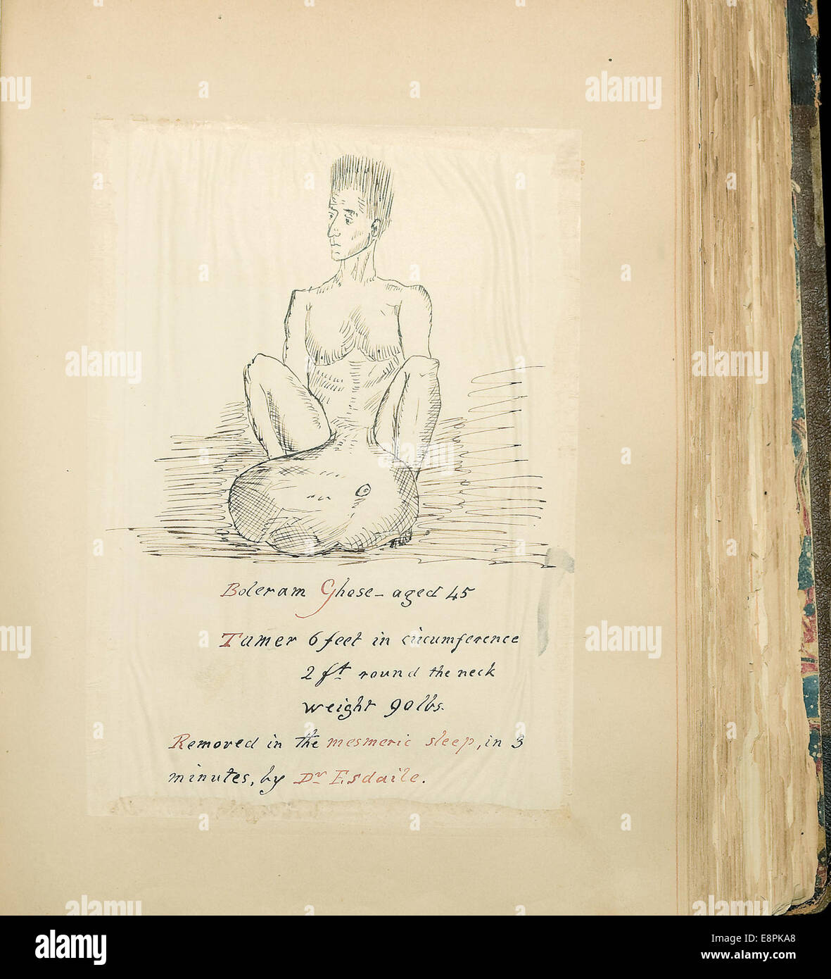 Appears In: Theodosius Purland, collection of materials on mesmerism   Image Description: Image of a drawing of a man, named Bol Stock Photo