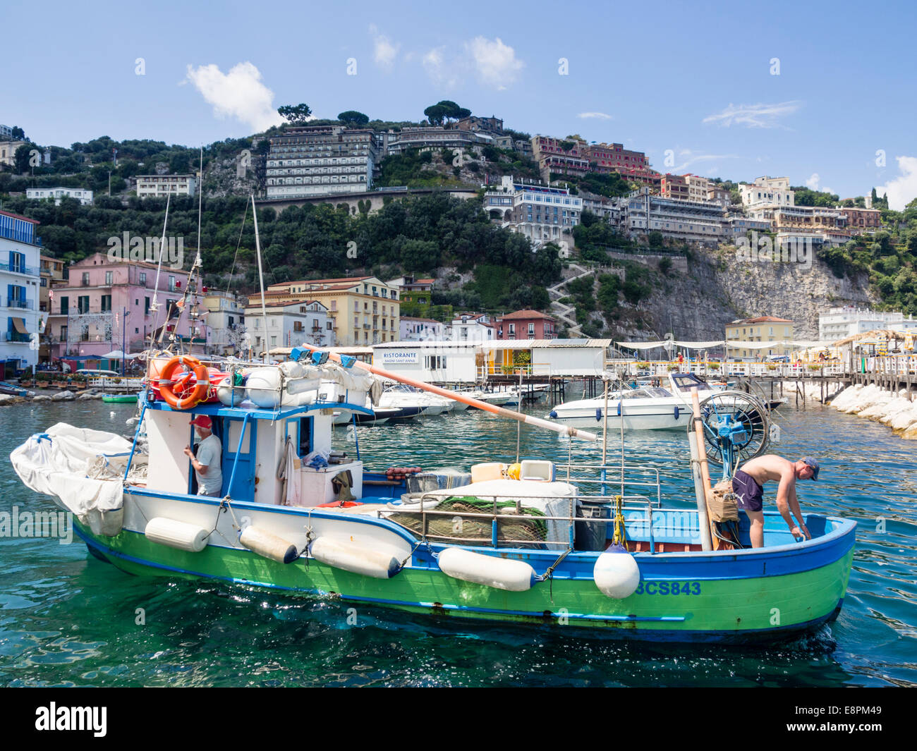 Fishing boat in Marina Grande Sorrento Italy Stock Photo